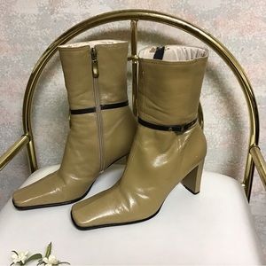 Mid calf  high heel boots